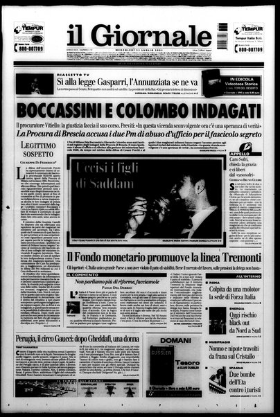 Il giornale : quotidiano del mattino